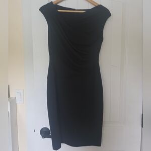 Lauren Ralph Lauren Black Dress Ruched Classic Lbd Size 6 S M